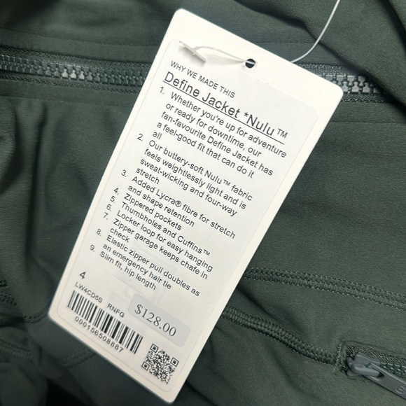 LuluLemon Define Jacket Nulu in Rainforest Green - Picture 5 of 9
